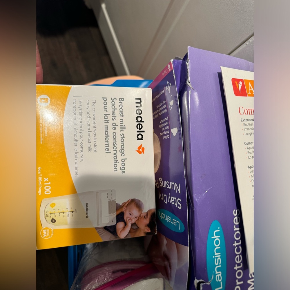 SOLD!!! assortment Of Breastmilk Storage Bags And Nursing Pads.